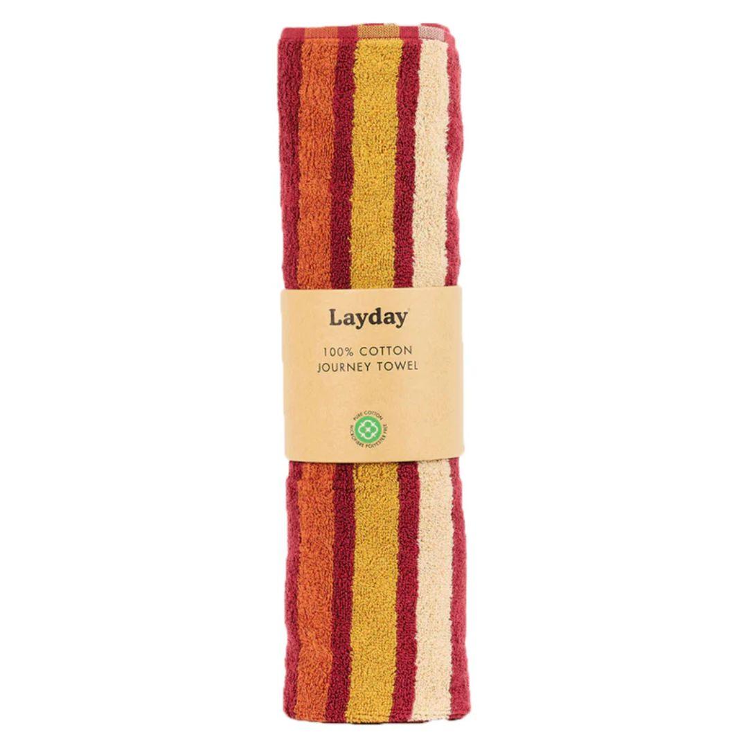 Layday Pontoon Journey Beach Towel - Merlot